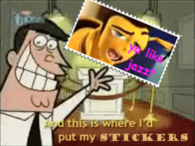 And this is where I'd put my stickers...